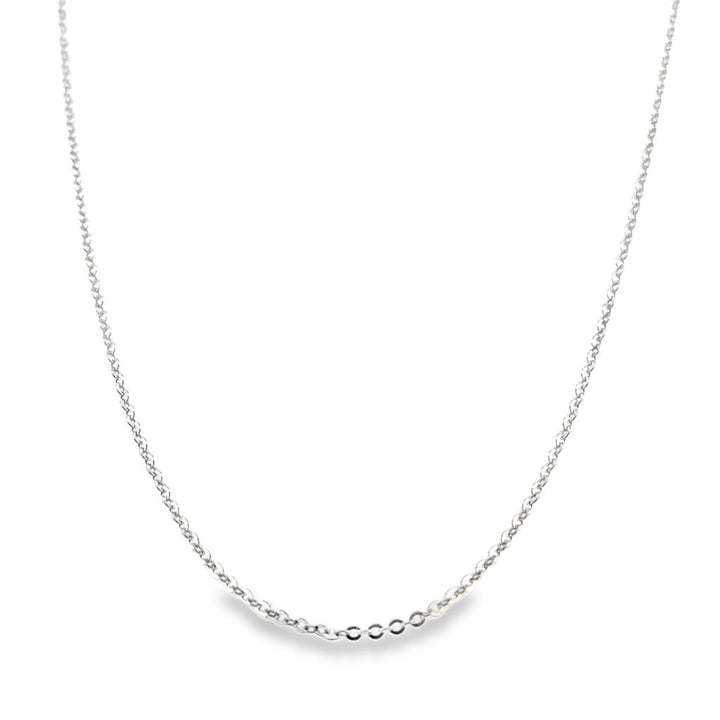 14K White Gold 18" Chain Necklace