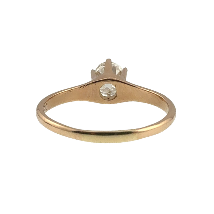 0.79 CT Edwardian Old Mine Cut Diamond Engagement Ring