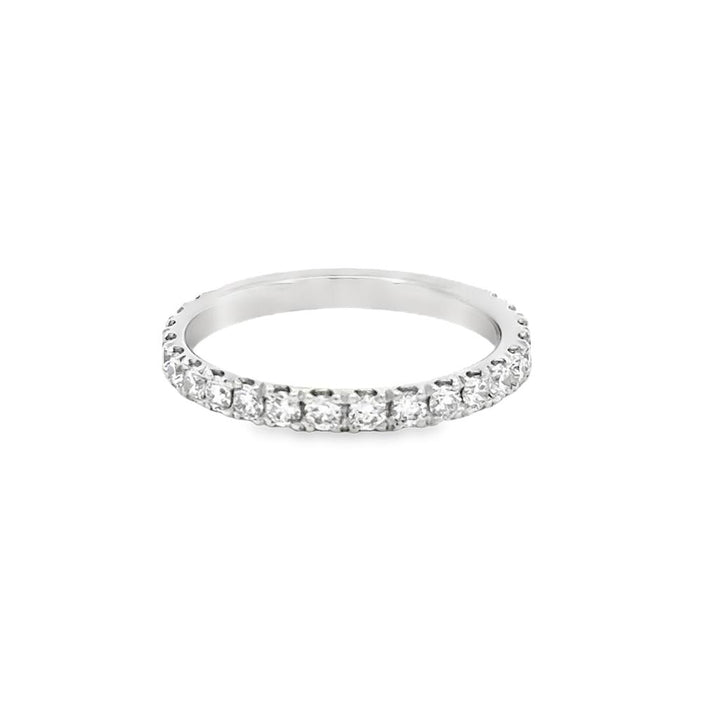 0.63 CTW Diamond Wedding Band in White Gold – Size 5 3/4