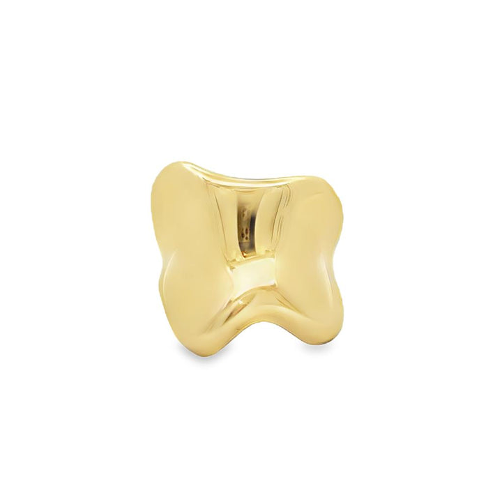 14K Yellow Gold Sculptural Statement Design Ring