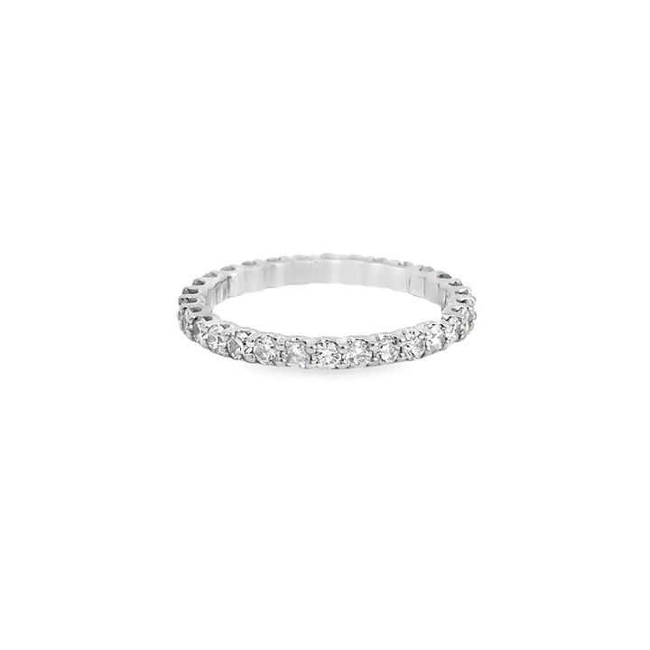 0.90 CTW Diamond 14K White Gold Eternity Band Ring