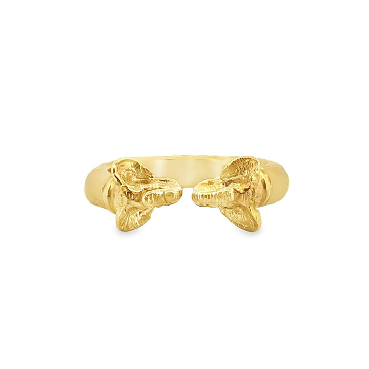 Sal Praschnik 0.04 CTW Ruby 18K Yellow Gold Elephant Ring