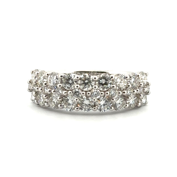 1.74 CTW Round Diamond 18K White Gold Ring