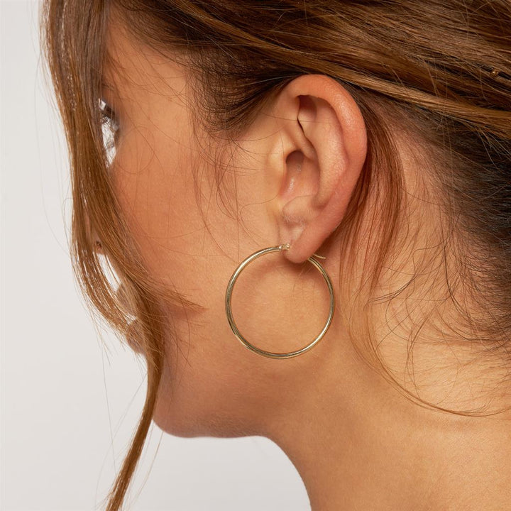 14 Karat Yellow Gold Polished Hoop Earrings