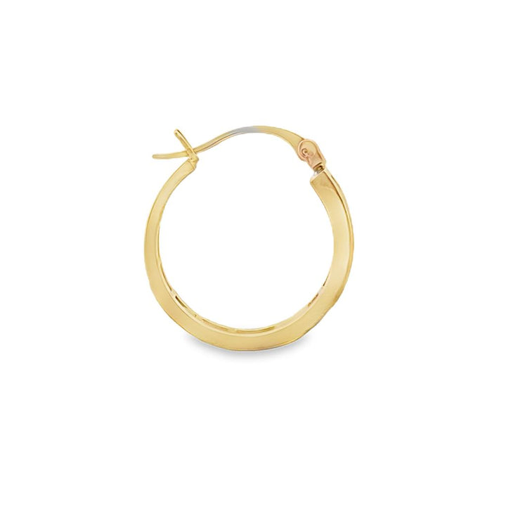 0.28 CTW Diamond 10K Yellow Gold Hoop Earrings