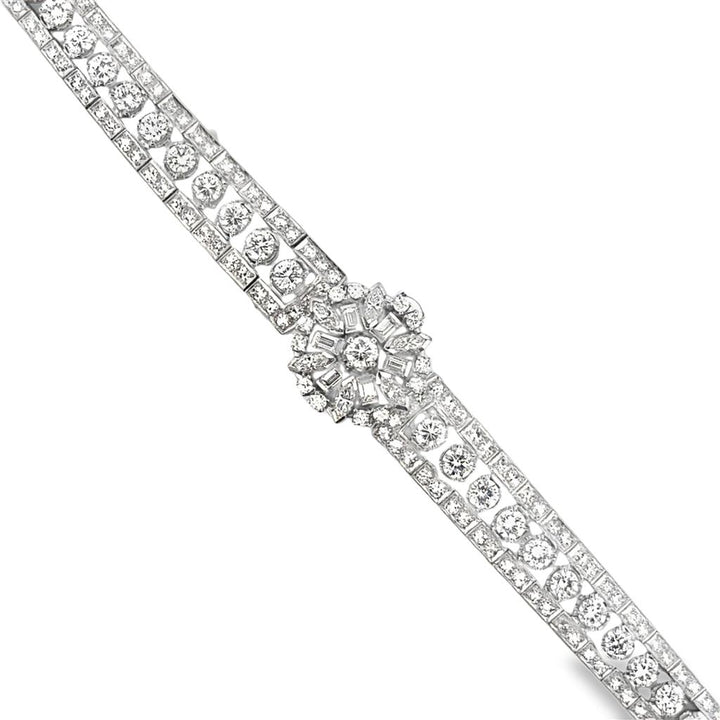 Pre-Owned 7.71 CTW Diamond Rolex Bracelet in 18K White Gold, 6.5" Long