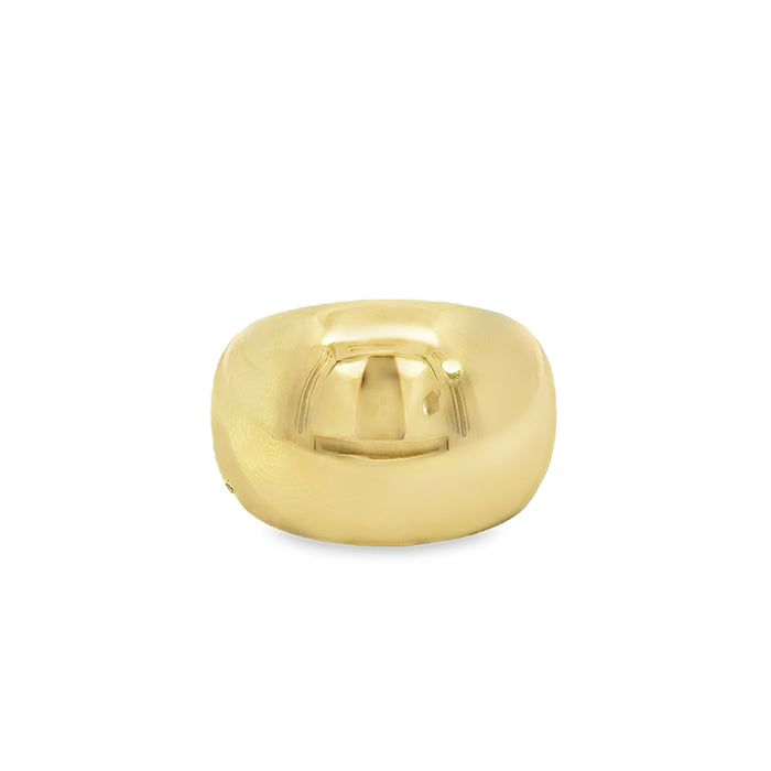 14K Yellow Gold Polished Wide Dome Ring