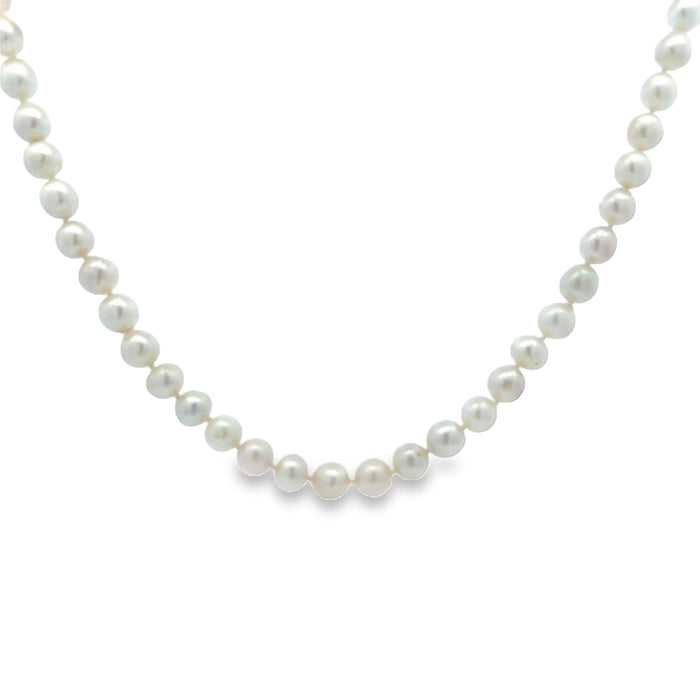 6mm Cream Baroque Pearl 16" Strand Necklace with 14K Yellow Gold Clasp
