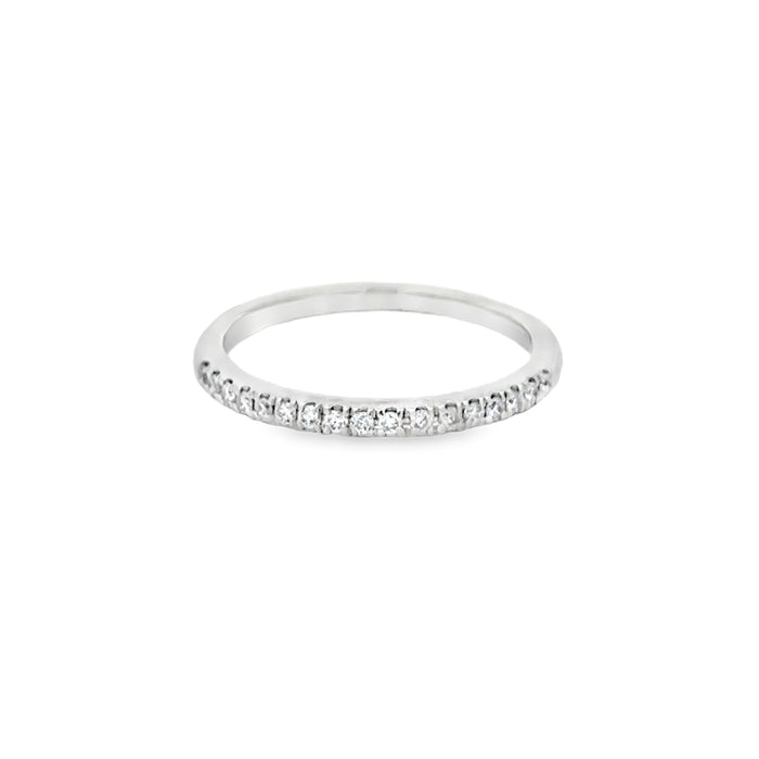 0.17 CTW Diamond Half Band Platinum Stackable Ring