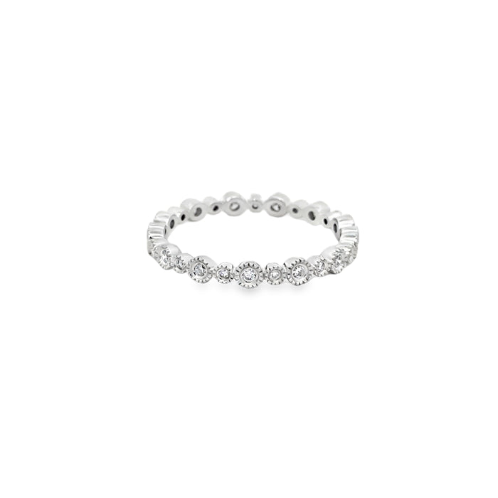 0.20 CTW Diamond 14K White Gold Stacking Band Ring