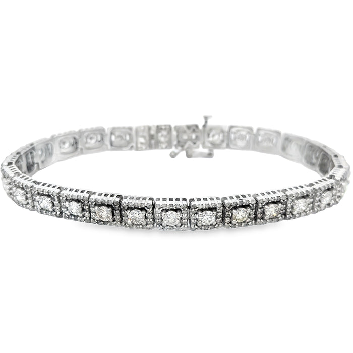 8.00 CTW Diamond 14K White Gold Bracelet