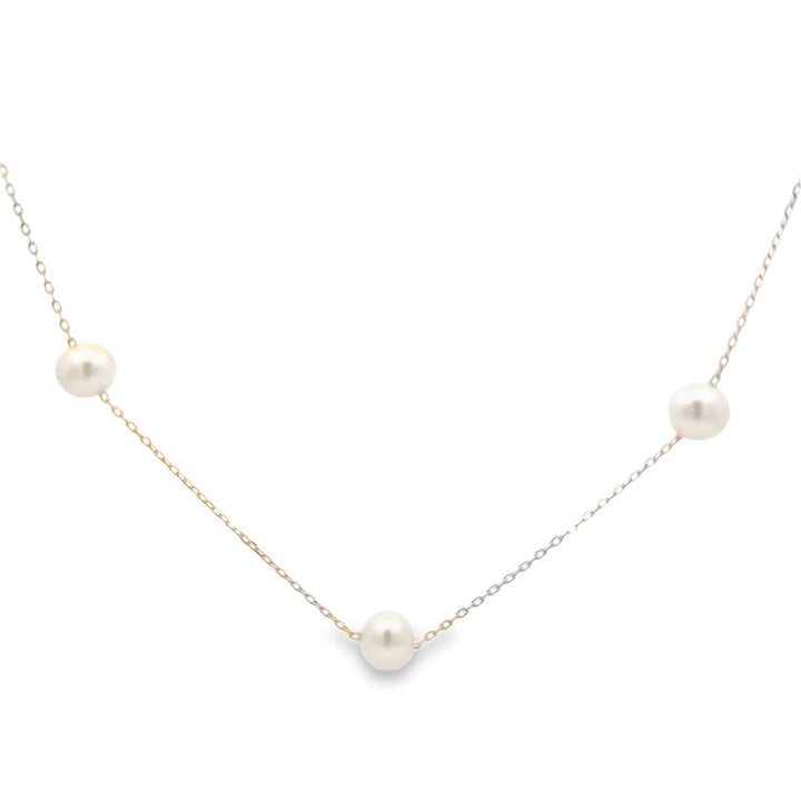 14K Yellow Gold AA Freshwater Pearl By-the-Inch Necklace