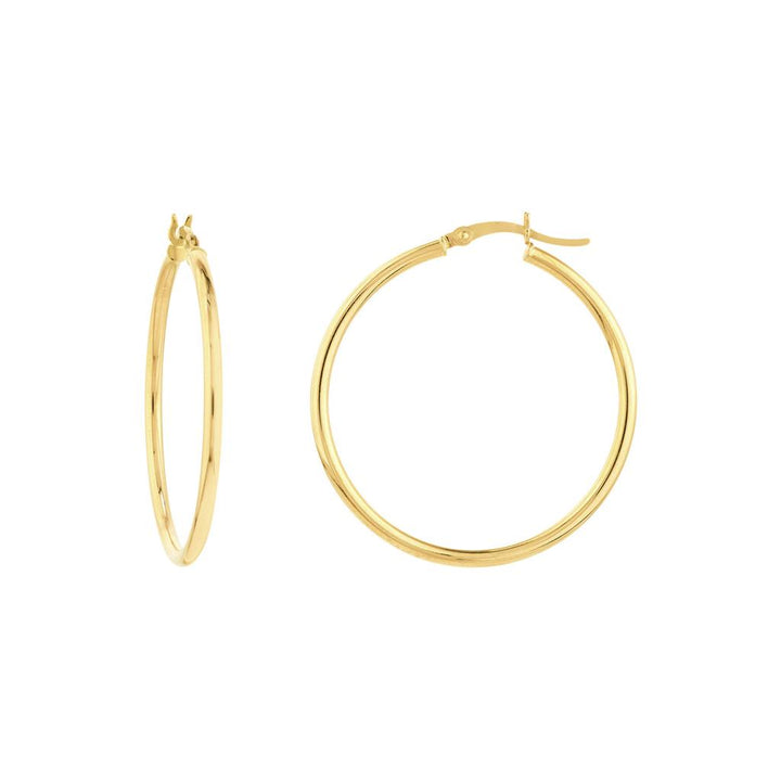 14 Karat Yellow Gold Polished Hoop Earrings