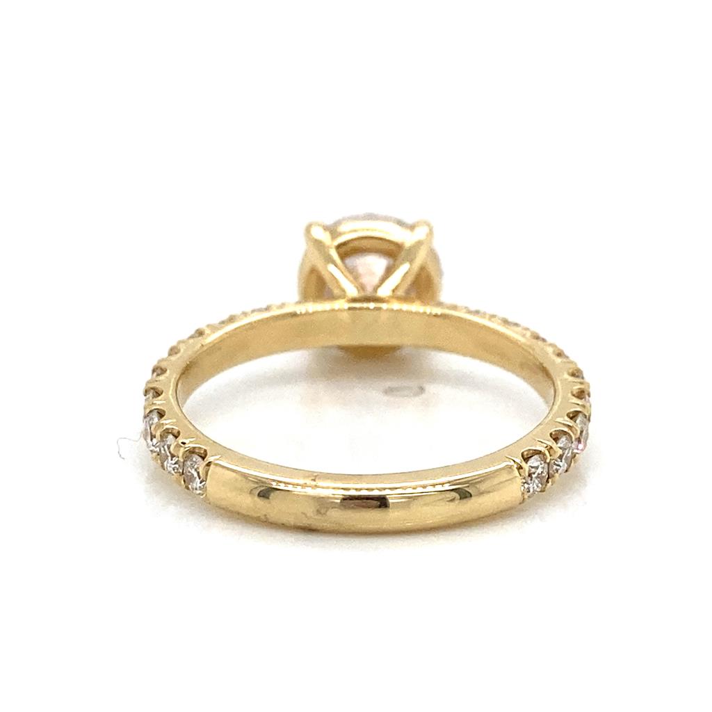 0.75 CTW Round Diamonds 18K Yellow Gold Engagement Ring