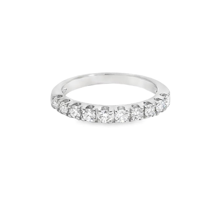 0.49 CTW Diamond 18K White Gold Prong Set Band Ring