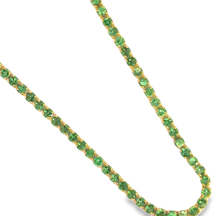 3.15 CTW Emerald 18K Yellow Gold Stackable Tennis Bracelet