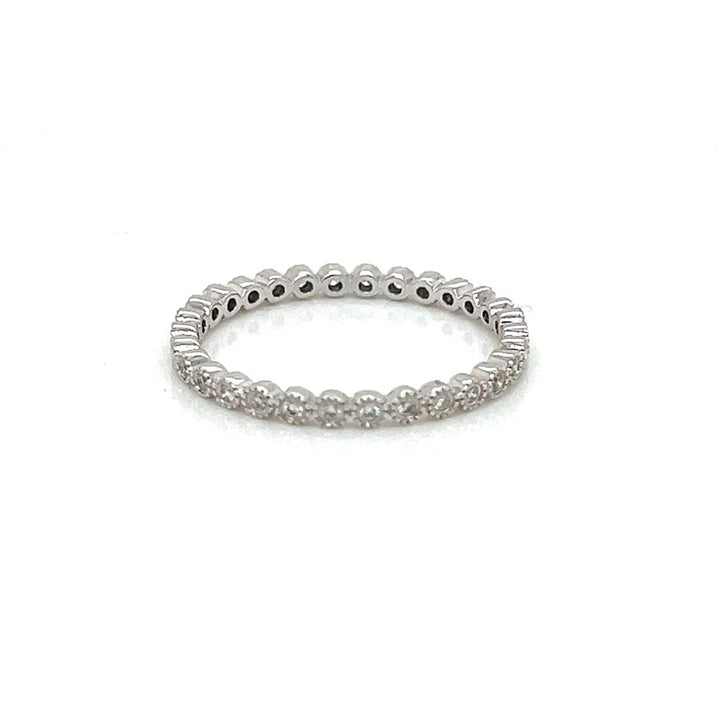 0.20 CTW Round Diamond 14K White Gold Eternity Ring