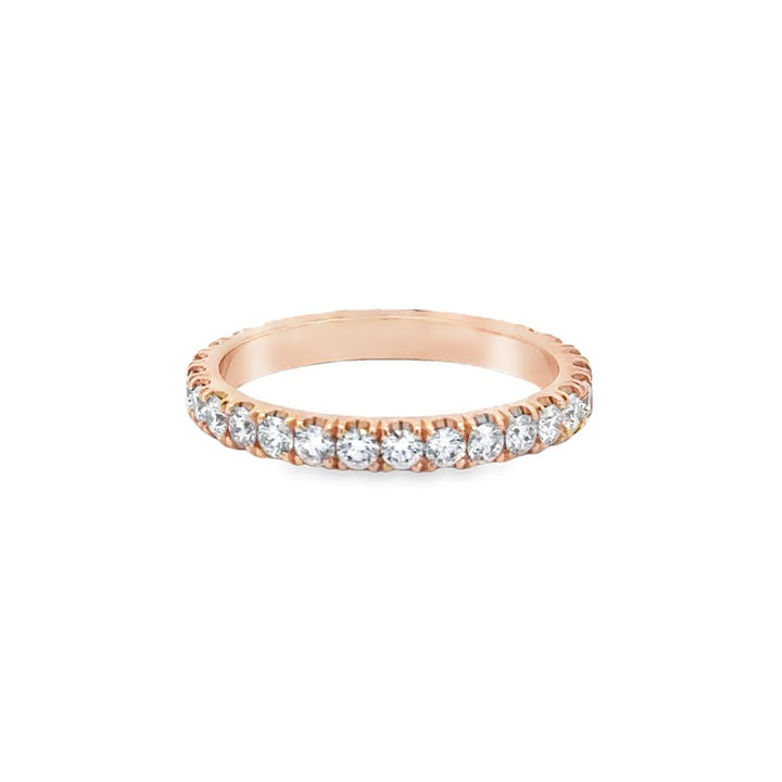 0.75 CTW Diamond 18K Rose Gold Wedding Band