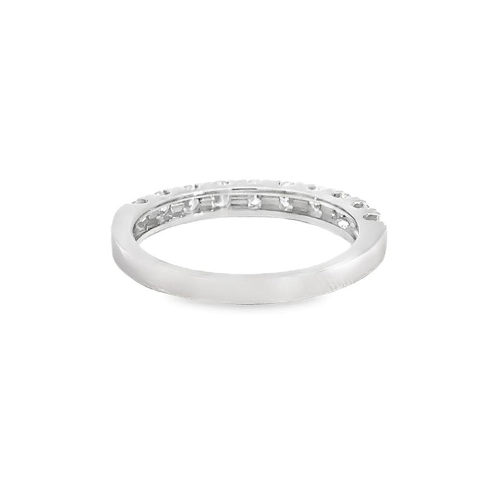 0.49 CTW Diamond 18K White Gold Prong Set Band Ring