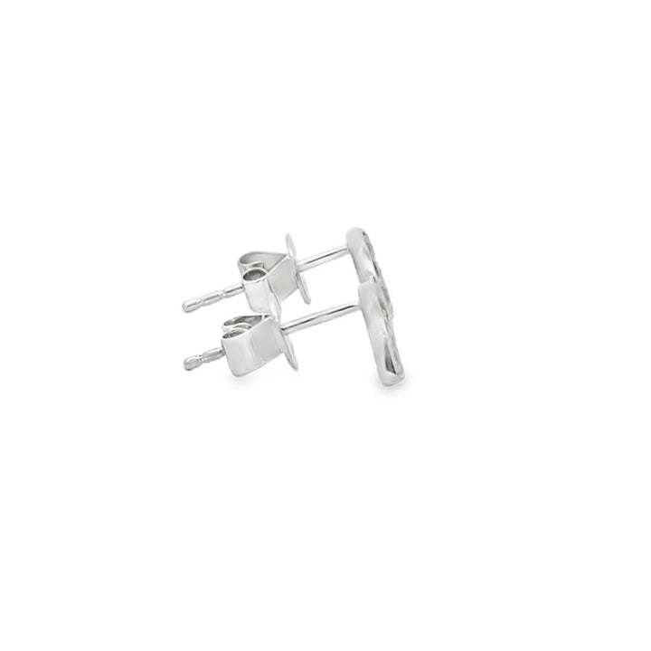 0.20 CTW Rainbow Sapphire 14K White Gold Stud Earrings