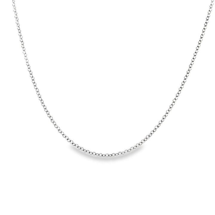 14K White Gold 18" Chain Necklace