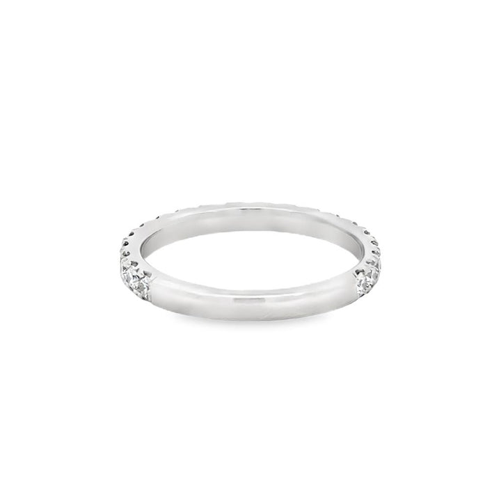 0.63 CTW Diamond Wedding Band in White Gold – Size 5 3/4
