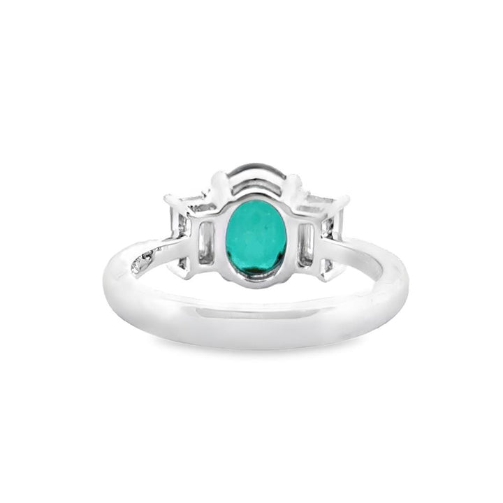 1.91 CT Oval Tsavorite Garnet and 0.65 CTW Baguette Diamond Ring