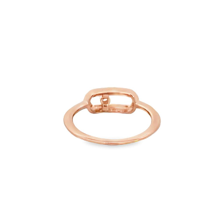 0.12 CTW Diamond 18K Rose Gold Moving Diamond Ring – Size 3