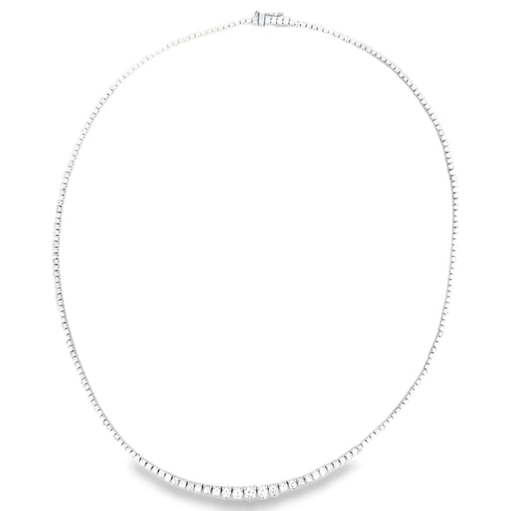 6.83 CTW Diamond 14K White Gold Graduated Tennis Necklace
