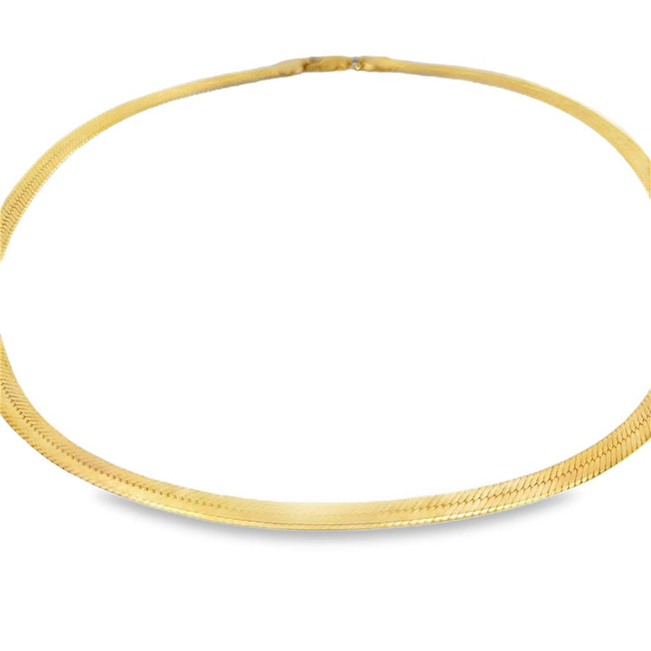 Pre-Owned 14K Yellow Gold 4.5mm Herringbone Chain Necklace