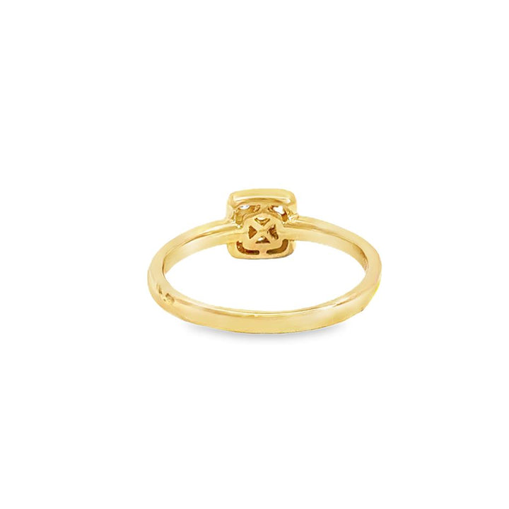 0.22 CTW Diamond Bezel Set Cluster Ring in 14K Yellow Gold