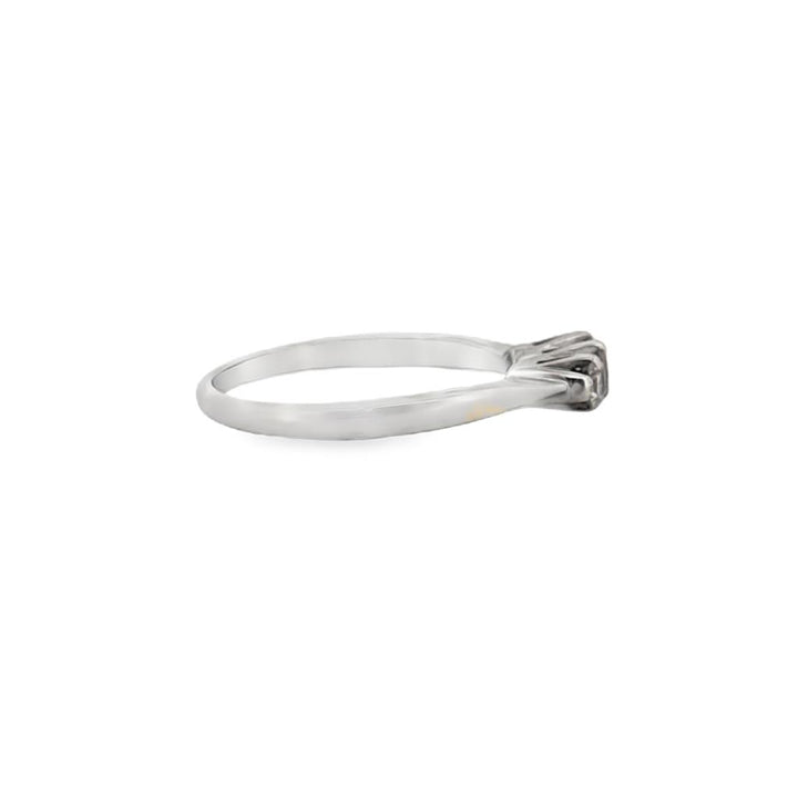 0.18 CTW Diamond Three-Stone Ring 14K White Gold, 2mm Band