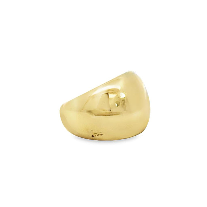 14K Yellow Gold Polished Wide Dome Ring
