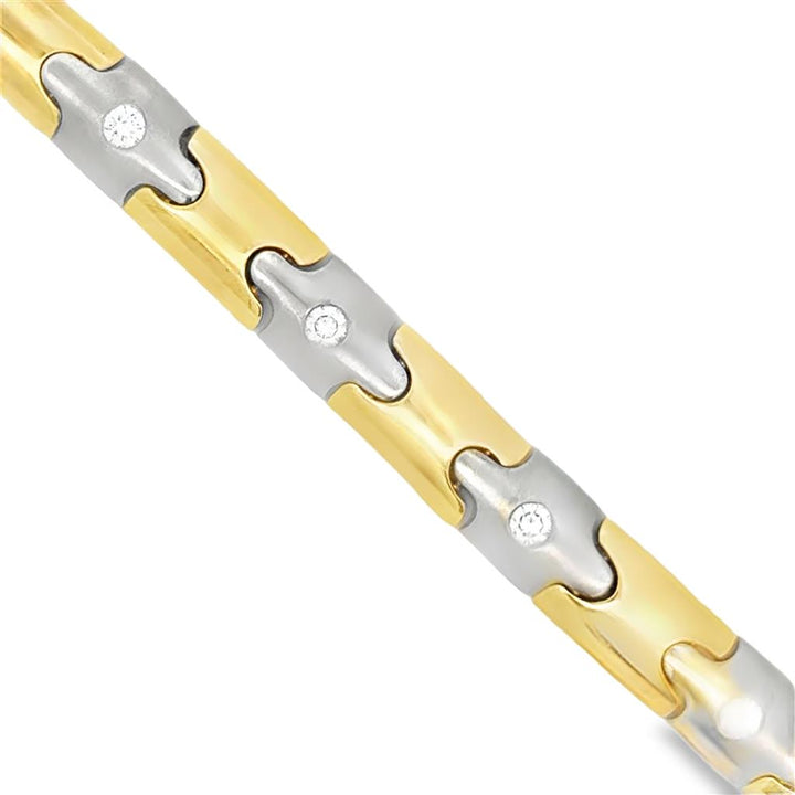 Sal Praschnik 0.70 CTW Diamond 14K Two-Tone Gold Designer Bracelet