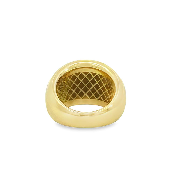 14K Yellow Gold Polished Wide Dome Ring