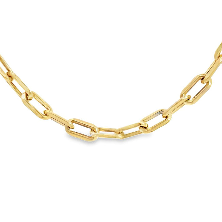 6.5mm Thick Paperclip Link 14K Yellow Gold Chain