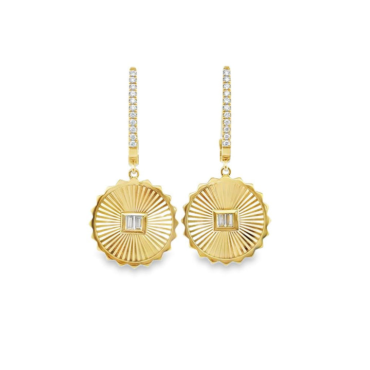 Doves 0.23 CTW Diamond 18K Yellow Gold Drop Earrings