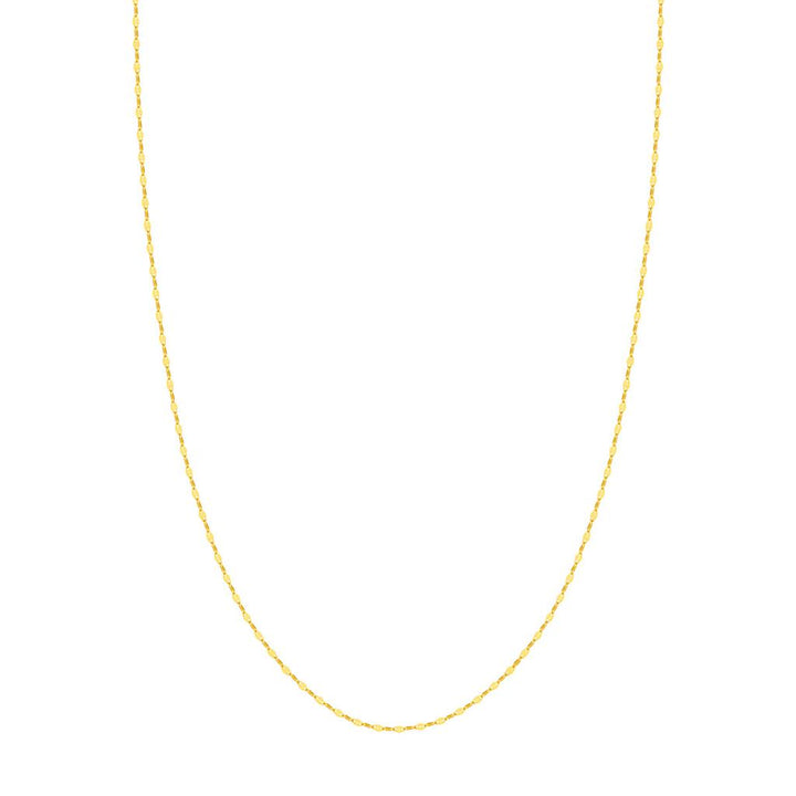 14K Yellow Gold 1.45mm Hammered Forzentina Chain Necklace
