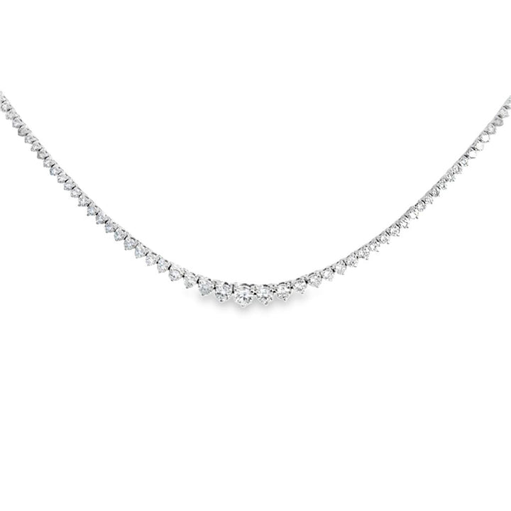6.83 CTW Diamond 14K White Gold Graduated Tennis Necklace