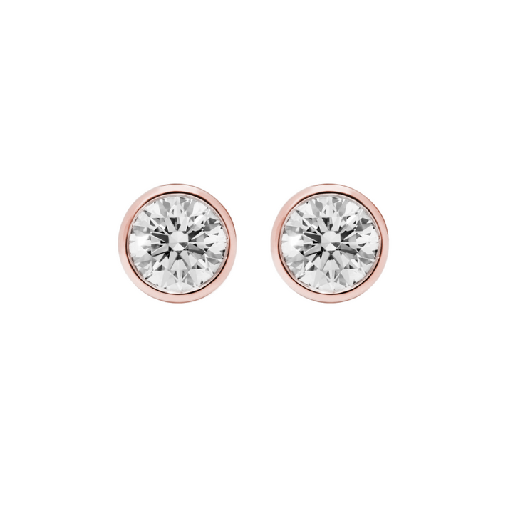 Bezel Set Diamond Studs