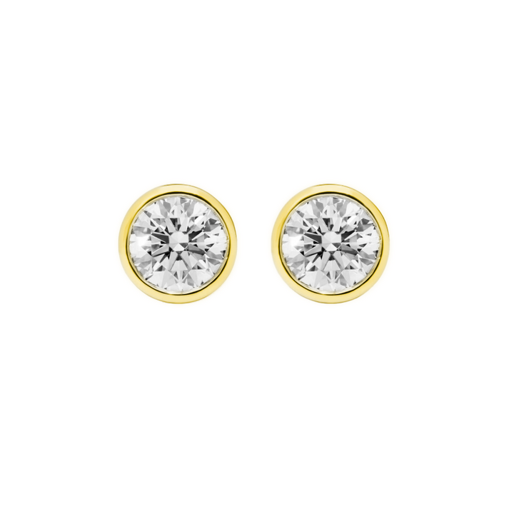 Bezel Set Diamond Studs