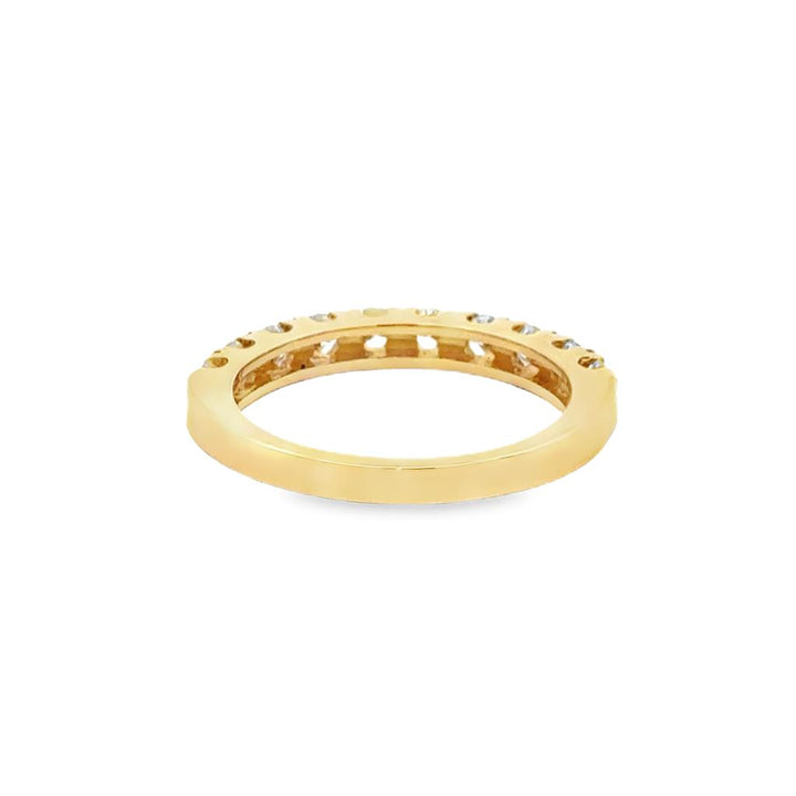 0.49 CTW Diamond 18K Yellow Gold Prong Set Band Ring