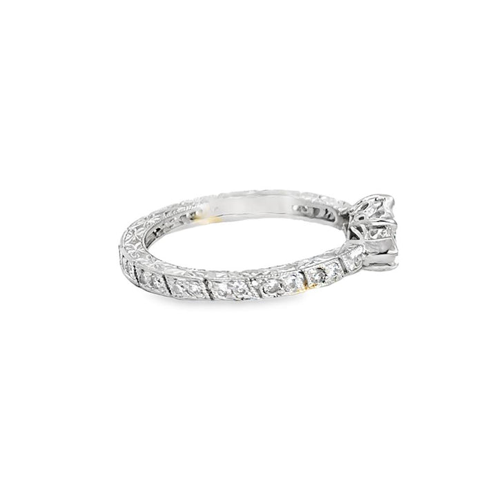 0.75 CT Marquise Diamond Ring in 14K White Gold – Size 7
