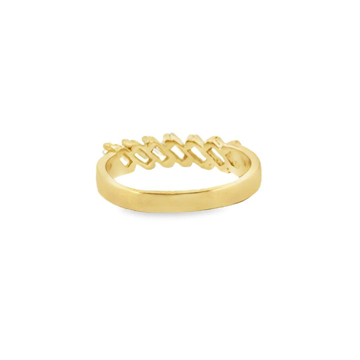 0.70 CTW Diamond Baguette 18K Yellow Gold Band