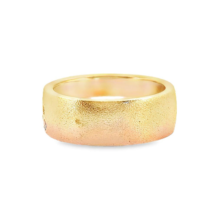 0.82 CT Diamond Wide Band, 14K Yellow Gold