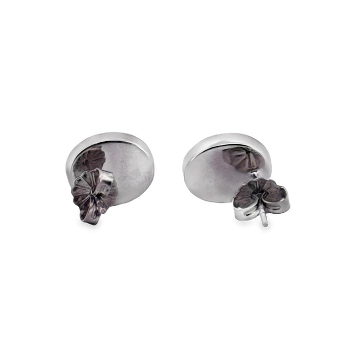 2.70 CTW Ethiopian Opal 14K White Gold Oval Stud Earrings – 9 x 7mm