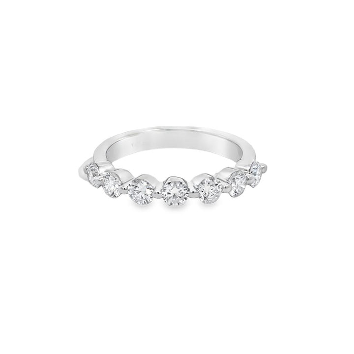 1.01 CTW Diamond 14K White Gold Wedding Band Ring