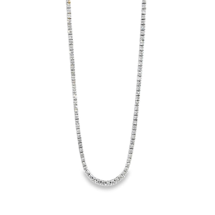 5.05 CTW Diamond 18K White Gold Tennis Necklace