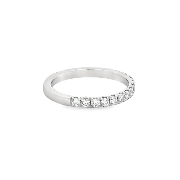 0.63 CTW Diamond Wedding Band in White Gold – Size 5 3/4
