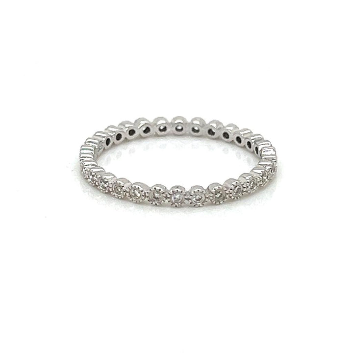 0.20 CTW Round Diamond 14K White Gold Eternity Ring